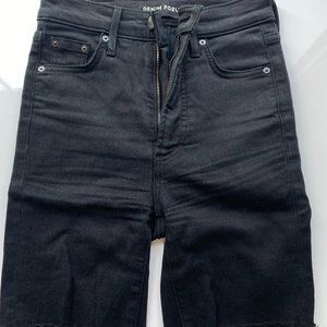 Aritzia Denim Forum Black Jean Shorts Size 24